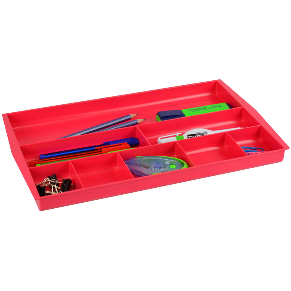 Image for ITALPLAST DRAWER TIDY 8 COMPARTMENT WATERMELON from OFFICEPLANET OFFICE PRODUCTS DEPOT
