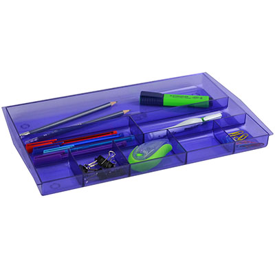 Image for ITALPLAST DRAWER TIDY 8 COMPARTMENT TINTED PURPLE from Margaret River Office Products Depot