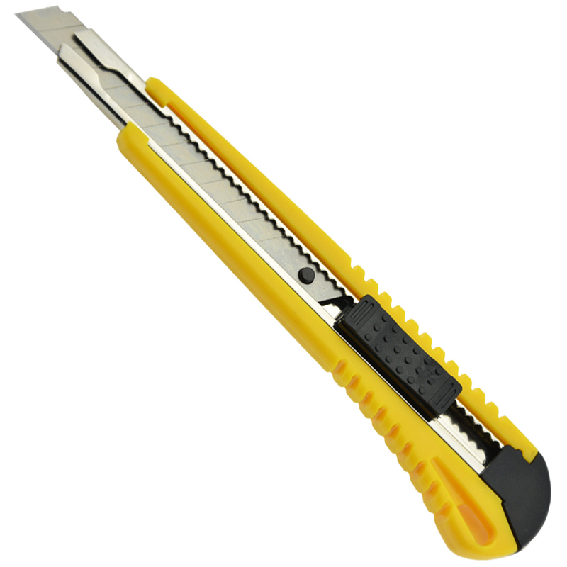 Image for ITALPLAST I850 HEAVY DUTY CUTTING KNIFE 9MM YELLOW/BLACK from MOE Office Products Depot Mackay & Whitsundays