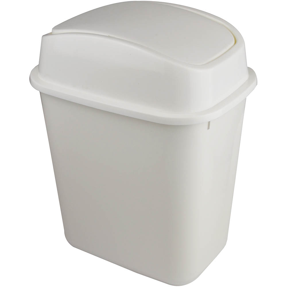 Image for ITALPLAST SWING TOP BIN 15 LITRE WHITE from MOE Office Products Depot Mackay & Whitsundays
