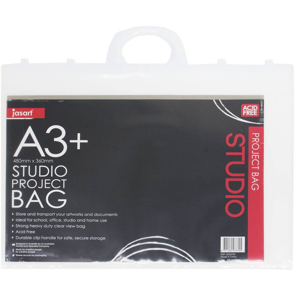 Image for JASART STUDIO PROJECT BAG A3+ CLEAR from Total Supplies Pty Ltd