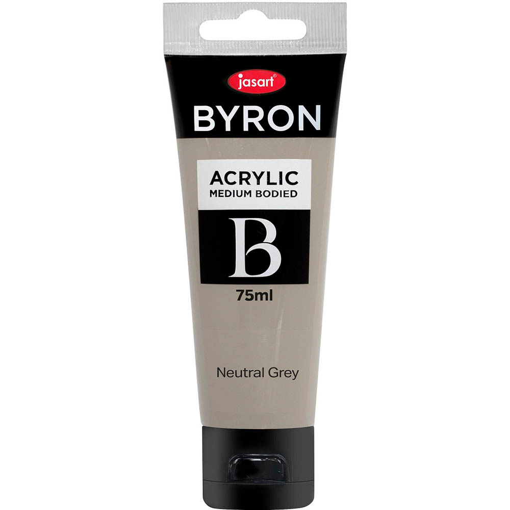 Image for JASART BYRON ACRYLIC PAINT 75ML NEUTRAL GREY from Total Supplies Pty Ltd