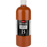 jasart byron acrylic paint 1 litre red oxide