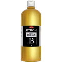 jasart byron acrylic paint 1 litre gold