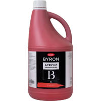 jasart byron acrylic paint 2 litre cool red