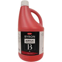 jasart byron acrylic paint 2 litre warm red