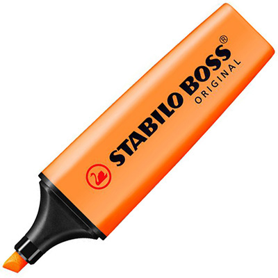 Image for STABILO BOSS HIGHLIGHTER CHISEL ORANGE from Barkers Rubber Stamps & Office Products Depot
