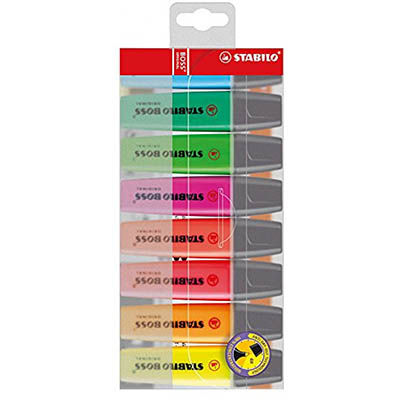 Image for STABILO BOSS HIGHLIGHTER CHISEL ASSORTED WALLET 8 from MOE Office Products Depot Mackay & Whitsundays