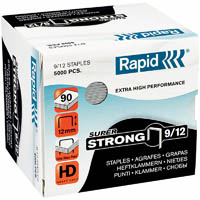 rapid extra high performance super strong staples 9/12 box 5000