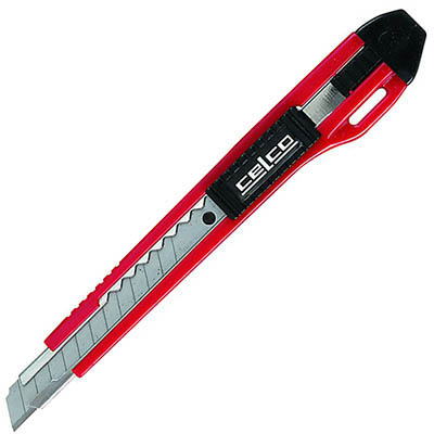 Image for CELCO UTILITY KNIFE AUTO LOCK 9MM RED/BLACK from Office Business Office Products Depot