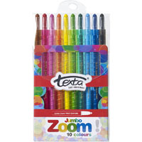 texta jumbo zoom crayons assorted pack 10
