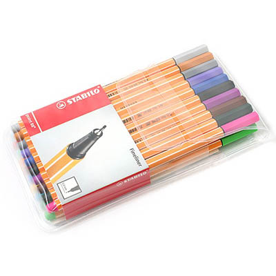 Image for STABILO 88 POINT FINELINER PEN 0.4MM ASSORTED PACK 20 from Total Supplies Pty Ltd