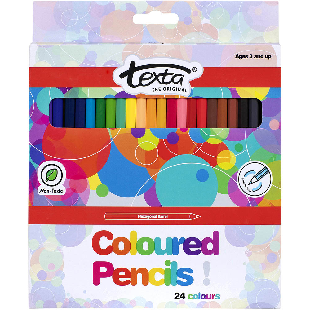 Image for TEXTA COLOURED PENCILS ASSORTED PACK 24 from Office Products Depot Gold Coast