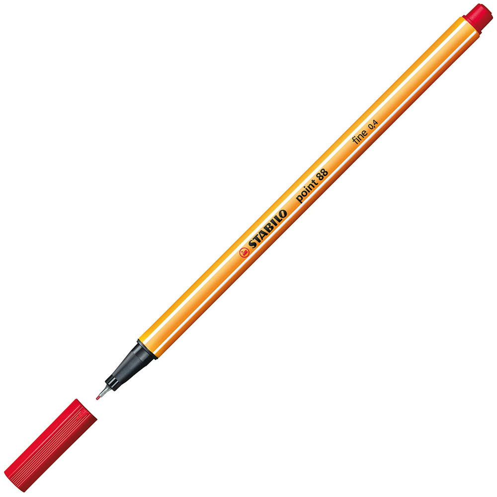 Image for STABILO 88 POINT FINELINER PEN 0.4MM RED from Albany Office Products Depot