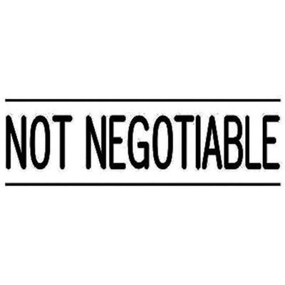 Image for DESKMATE PRE-INKED MESSAGE STAMP NOT NEGOTIABLE BLACK from Office Products Depot