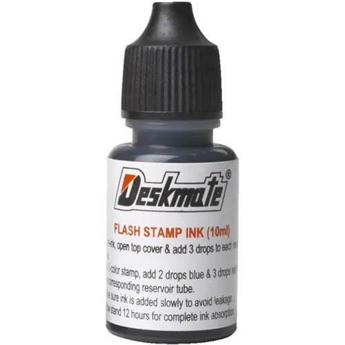 Image for DESKMATE STAMP PAD INK REFILL 10ML BLACK from Albany Office Products Depot