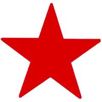 deskmate pre-inked merit stamp star red