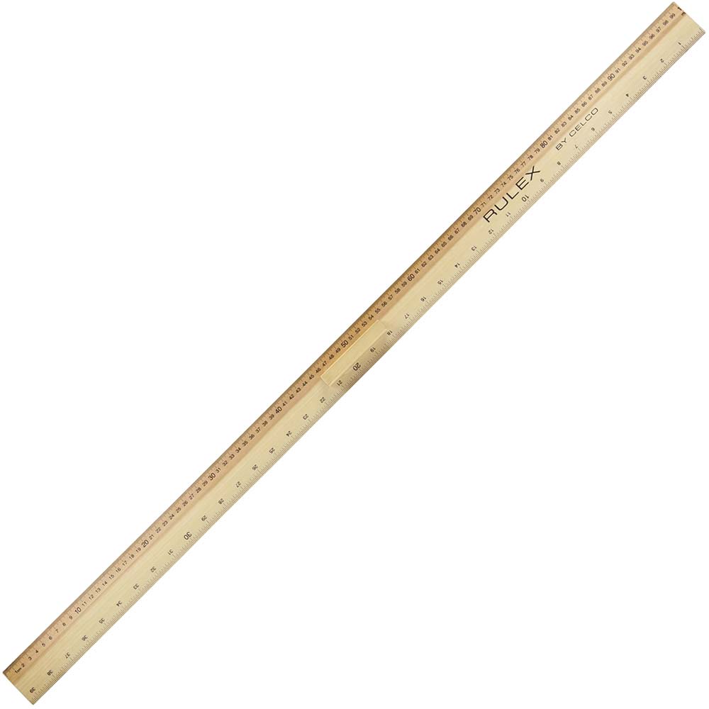Image for CELCO RULER WOODEN WITH HANDLE 1 METRE from Ross Office Supplies Office Products Depot