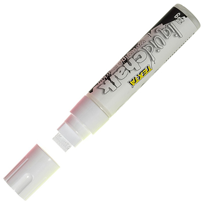 Image for TEXTA JUMBO LIQUID CHALK MARKER WET WIPE CHISEL 15MM WHITE from Total Supplies Pty Ltd