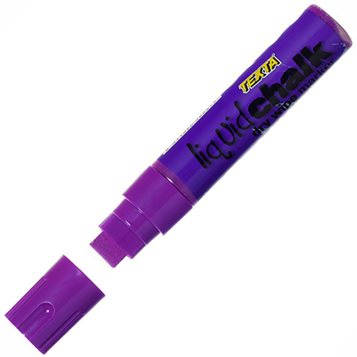 Image for TEXTA JUMBO LIQUID CHALK MARKER WET WIPE CHISEL 15MM PURPLE from Office Products Depot Gold Coast