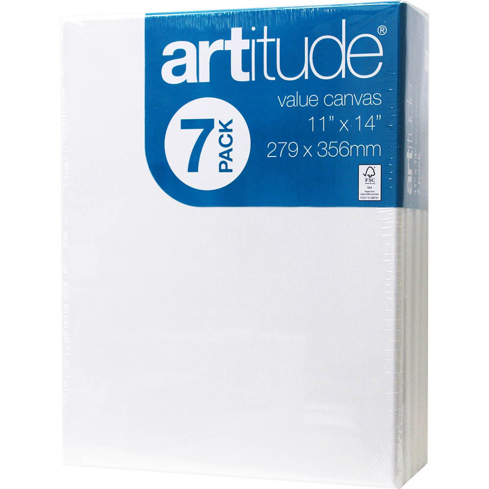 Image for ARTITUDE PAINT CANVAS 11 X 14 INCH WHITE PACK 7 from Ross Office Supplies Office Products Depot