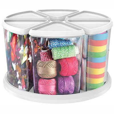 Image for DEFLECTO ROTATING CAROUSEL ORGANISER 6 CONTAINERS from OFFICEPLANET OFFICE PRODUCTS DEPOT
