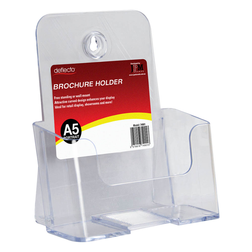 Image for DEFLECTO BROCHURE HOLDER A5 CLEAR from Barkers Rubber Stamps & Office Products Depot