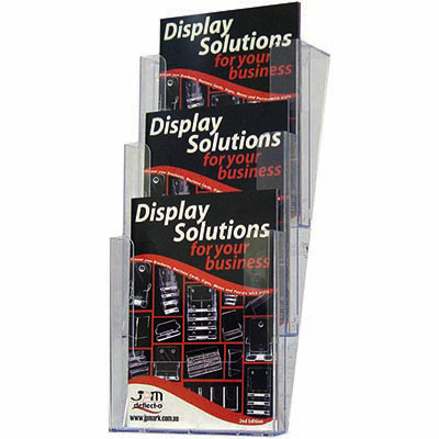 Image for DEFLECTO BROCHURE HOLDER STACKABLE 3-POCKET 3-TIER A4 CLEAR from Office Products Depot Gold Coast