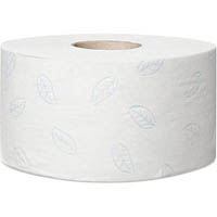 tork 110253 t2 premium extra soft mini jumbo toilet roll 2-ply 170m white carton 12