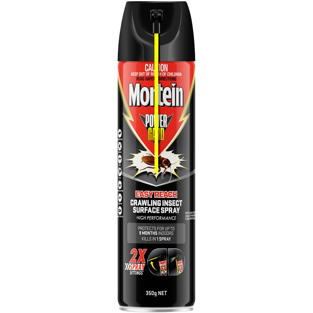 Image for MORTEIN POWERGARD EASY REACH CRAWLING INSECT INDOOR SURFACE SPRAY 350G from Office Products Depot