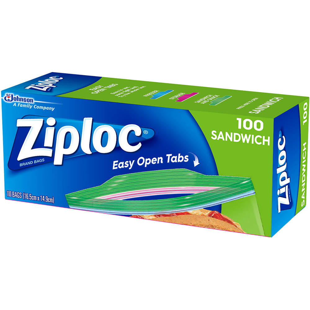 Image for ZIPLOC SANDWICH BAG PACK 100 from OFFICEPLANET OFFICE PRODUCTS DEPOT