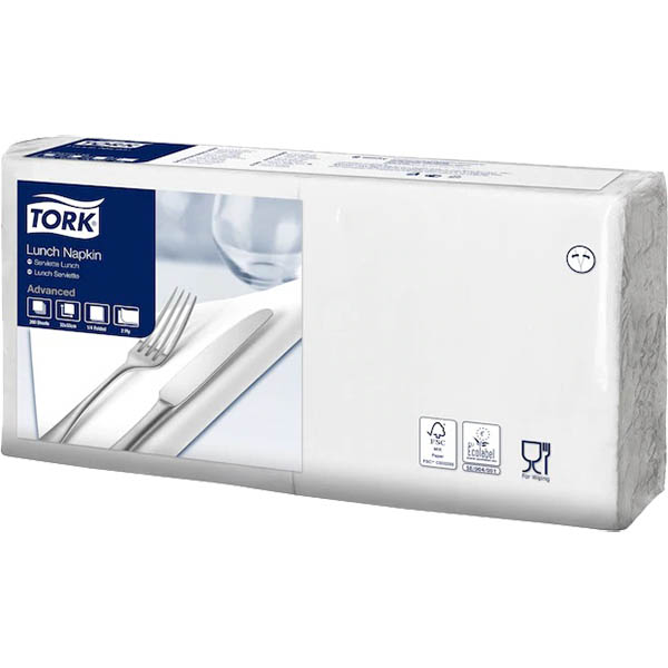 Image for TORK 477149 EDGE EMBOSS LUNCHEON NAPKIN QUARTERFOLD 2-PLY 328 X 325MM WHITE 200 SHEET from MOE Office Products Depot Mackay & Whitsundays