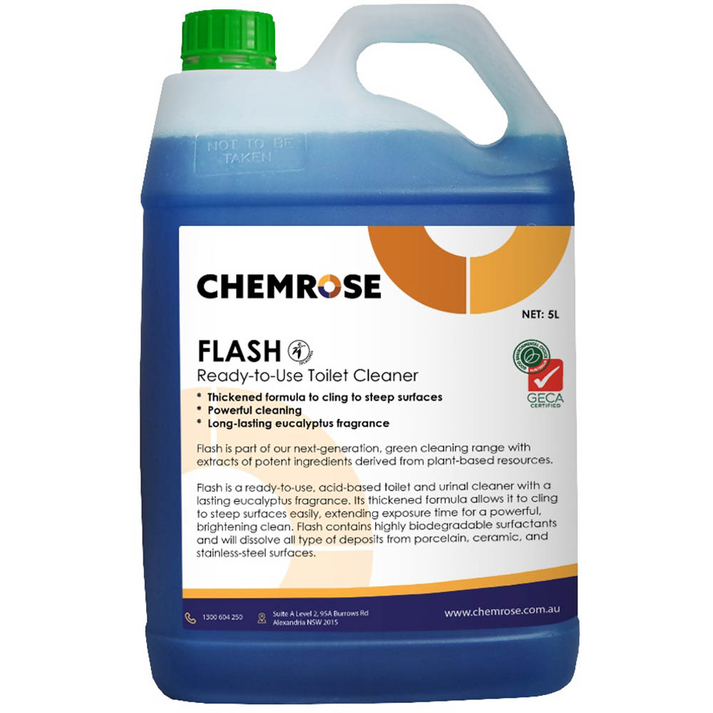 Image for CHEMROSE FLASH TOILET CLEANER 5 LITRE from Ross Office Supplies Office Products Depot