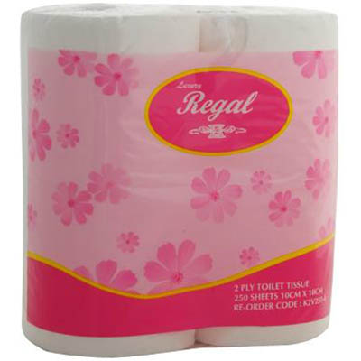 Image for REGAL PREMIUM TOILET ROLL 2-PLY 250 SHEET WHITE PACK 4 from Total Supplies Pty Ltd