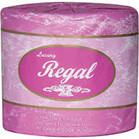 regal luxury toilet roll wrapped 2-ply 700 sheet white carton 48