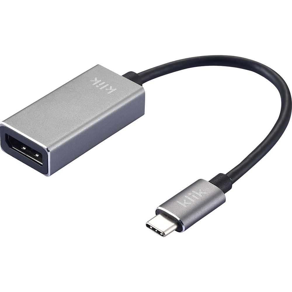 Image for KLIK USB TYPE-C MALE TO DISPLAYPORT FEMALE ADAPTER from Ross Office Supplies Office Products Depot