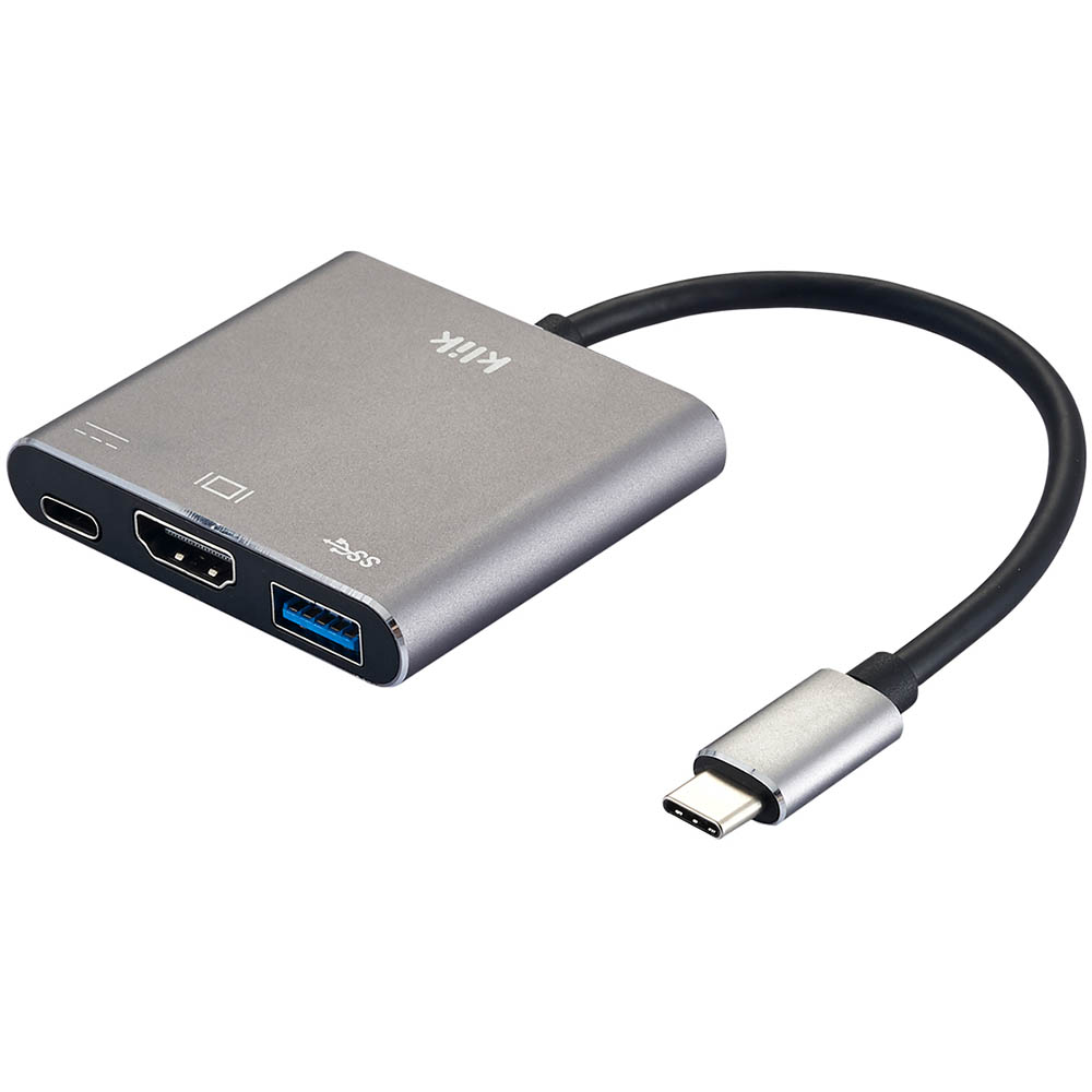 Image for KLIK USB TYPE-C MALE TO HDMI/USB3.0/USB-C ADAPTER from Office Products Depot Gold Coast
