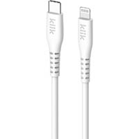 klik usb-c to apple lightning mfi cable 2.5m white