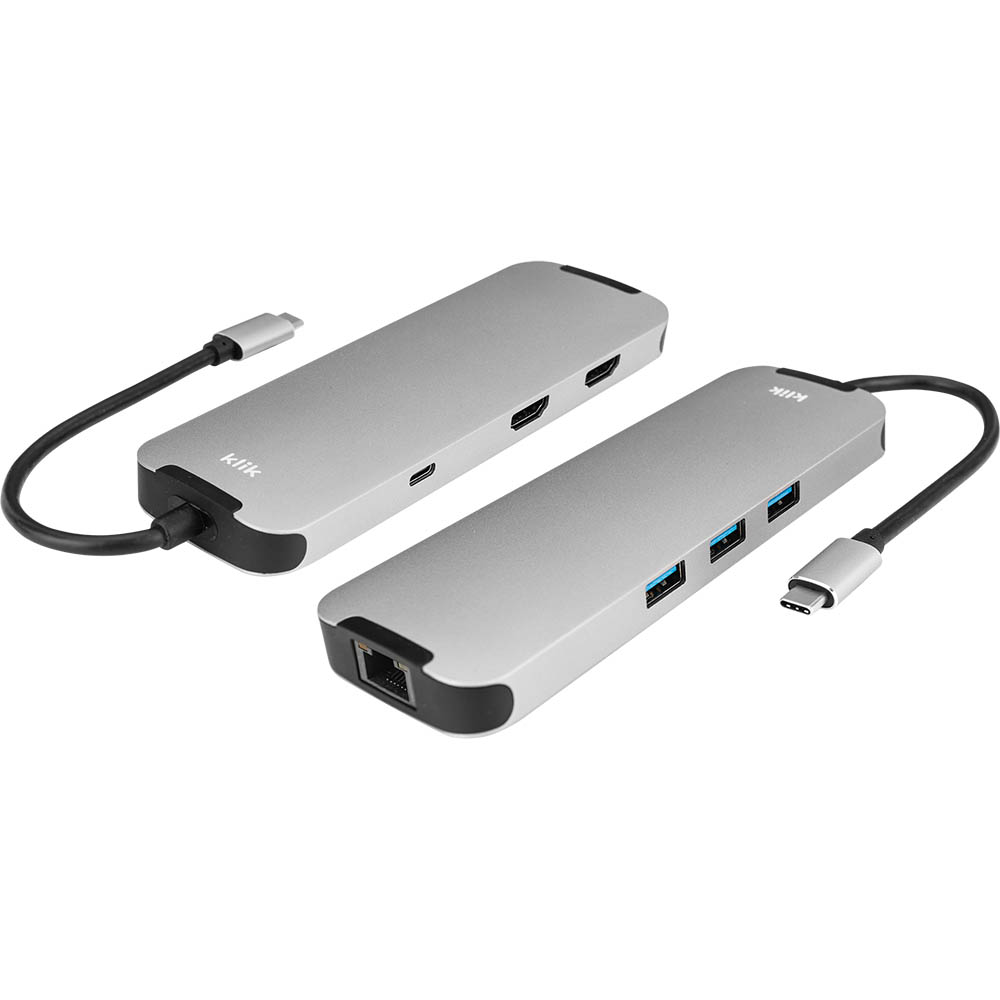Image for KLIK KCMPH2AD USB TYPE-C MULTI-PORT ADAPTER from MOE Office Products Depot Mackay & Whitsundays