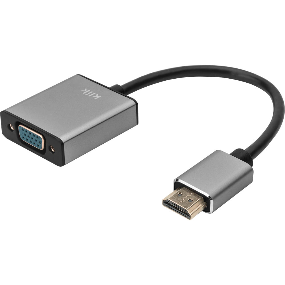 Image for KLIK AUDIO ADAPTER HDMI MALE TO VGA FEMALE + 3.5MM from Office Products Depot