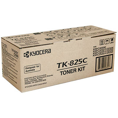 Image for KYOCERA TK825C TONER CARTRIDGE CYAN from Margaret River Office Products Depot