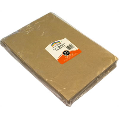 Image for RAINBOW PAPER 70GSM 255 X 380MM KRAFT BROWN PACK 500 from Total Supplies Pty Ltd