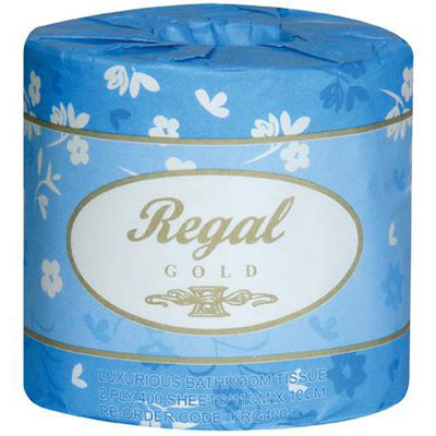 Image for REGAL EXECUTIVE TOILET ROLL WRAPPED 2-PLY 400 SHEET WHITE CARTON 48 from Barkers Rubber Stamps & Office Products Depot