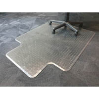 anchormat deluxe chairmat pvc keyhole carpet 900 x 1220mm clear
