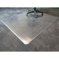 anchormat deluxe chairmat pvc rectangle carpet 1160 x 1510mm clear
