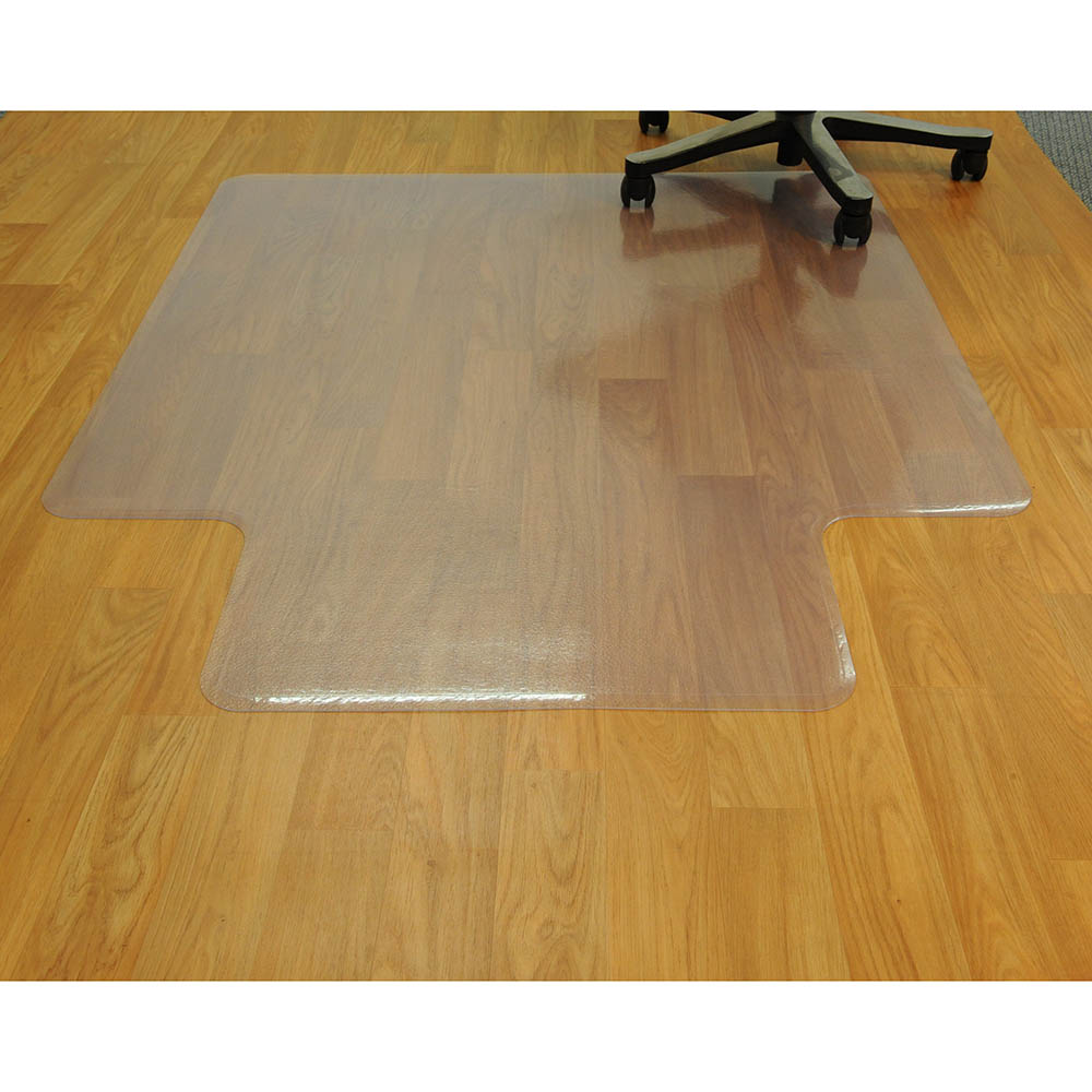 Image for ANCHORMAT CHAIRMAT PVC KEYHOLE HARDFLOOR 1150 X 1350MM CLEAR from Ross Office Supplies Office Products Depot
