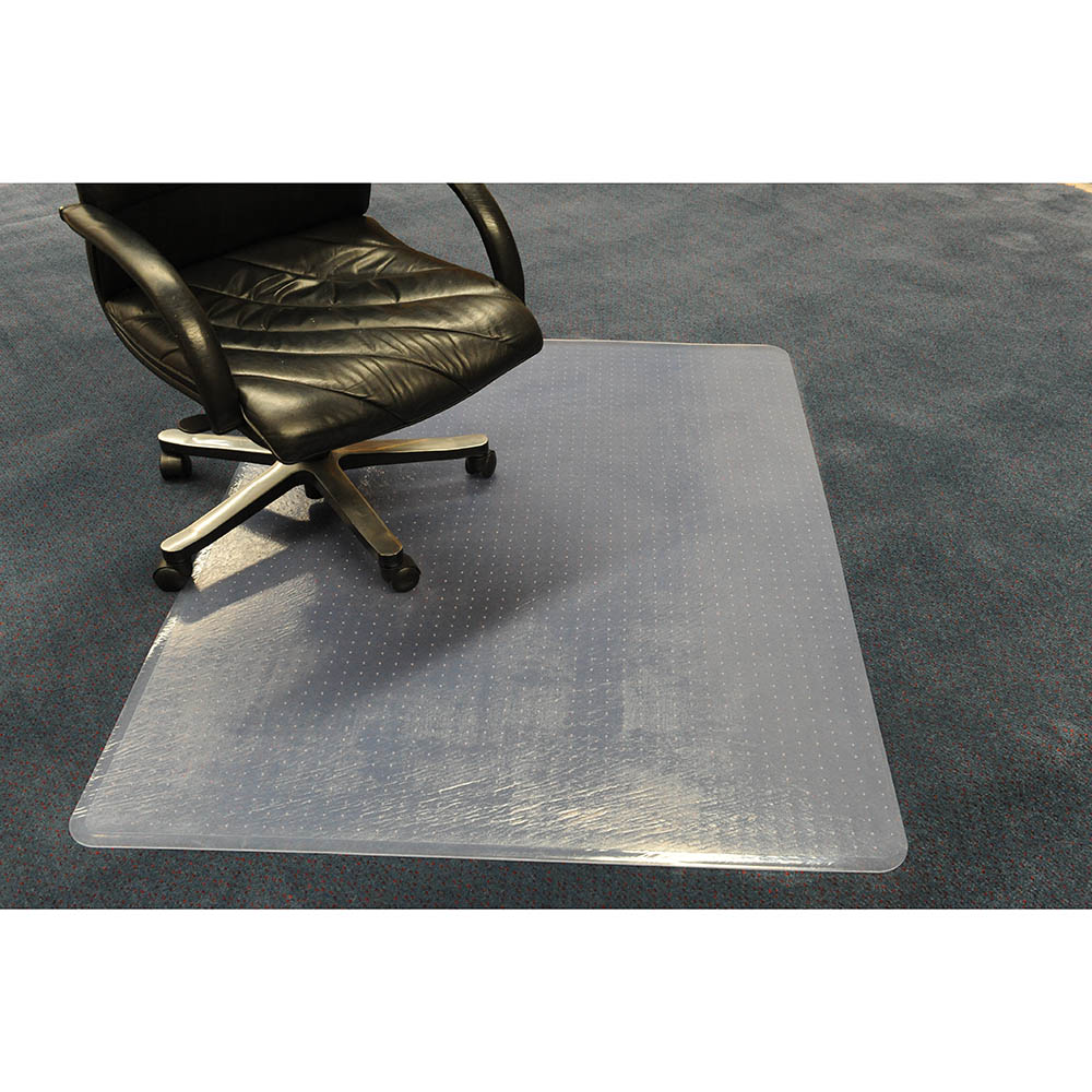 Image for ANCHORMAT HEAVYWEIGHT CHAIRMAT PVC RECTANGLE CARPET 1160 X 1510MM CLEAR from Ross Office Supplies Office Products Depot