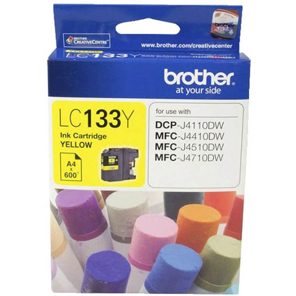 Image for BROTHER LC133Y INK CARTRIDGE YELLOW from Ross Office Supplies Office Products Depot