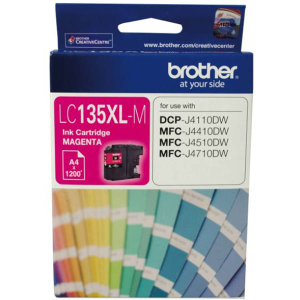 Image for BROTHER LC135XLM INK CARTRIDGE HIGH YIELD MAGENTA from Ross Office Supplies Office Products Depot