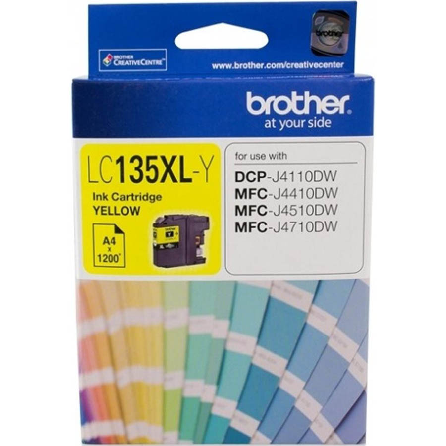 Image for BROTHER LC135XLY INK CARTRIDGE HIGH YIELD YELLOW from MOE Office Products Depot Mackay & Whitsundays